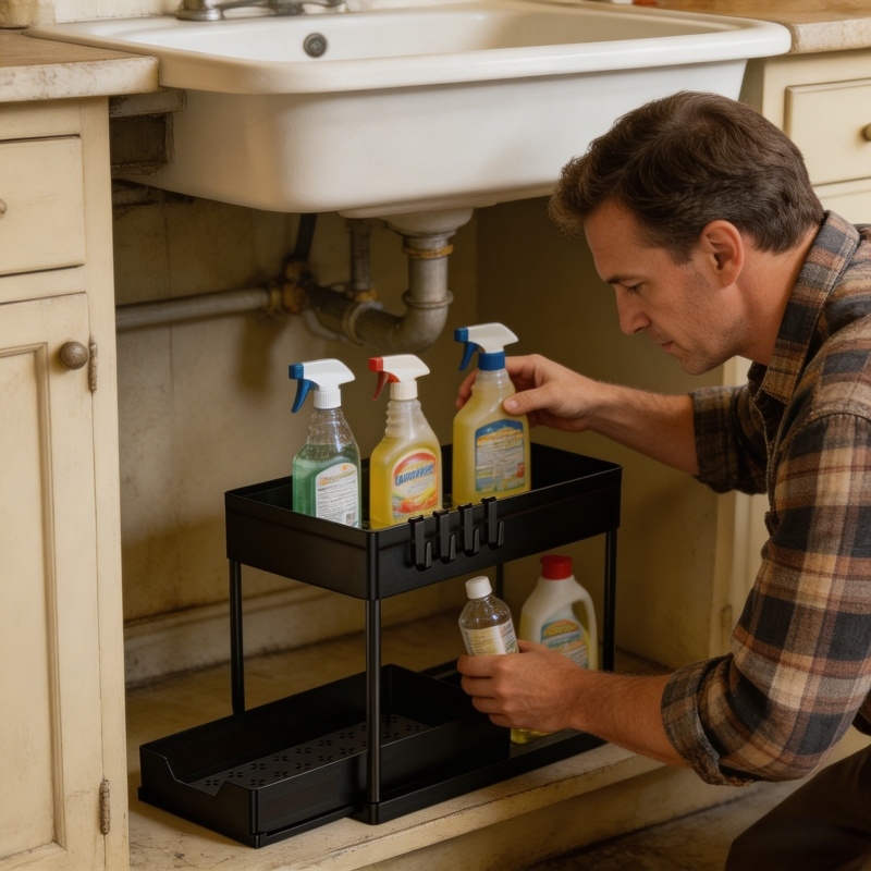 Home Depot Bathroom Sink - Home Household Multipurpose Under Sink Storage