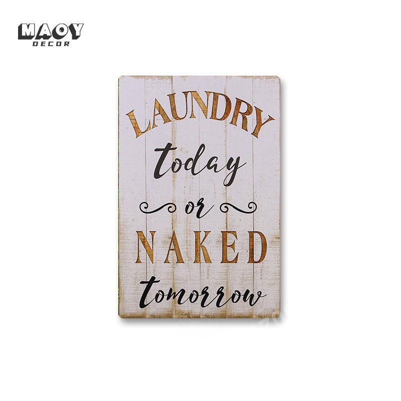 Slogan Metal Tin Sign Laundry  - đánh giá và giá Home Bathroom Wall Decor