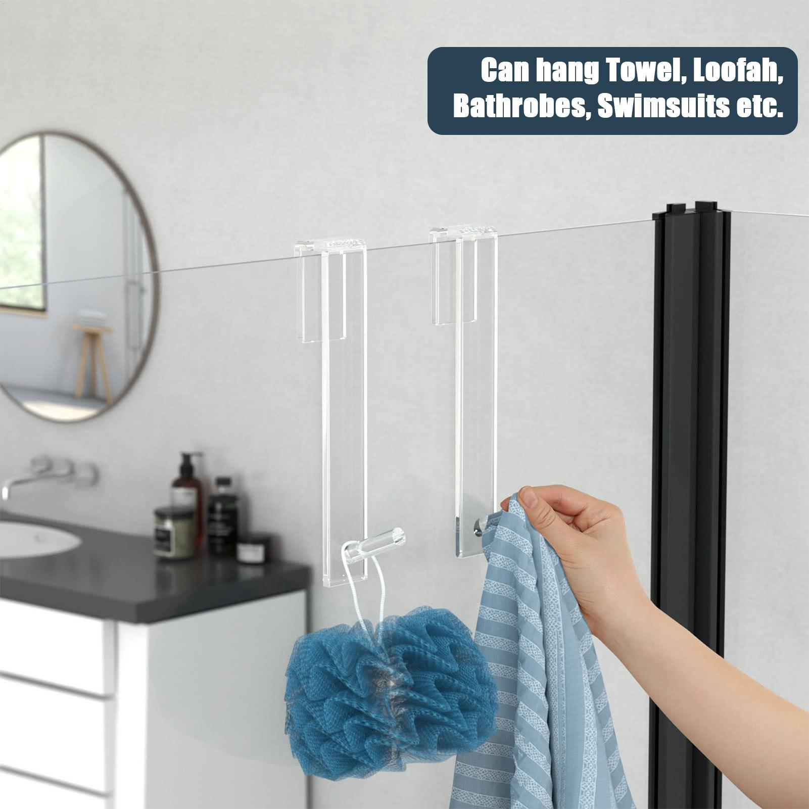 Shower Door Hooks Acrylic Coat - đánh giá và giá Home Bathroom Door