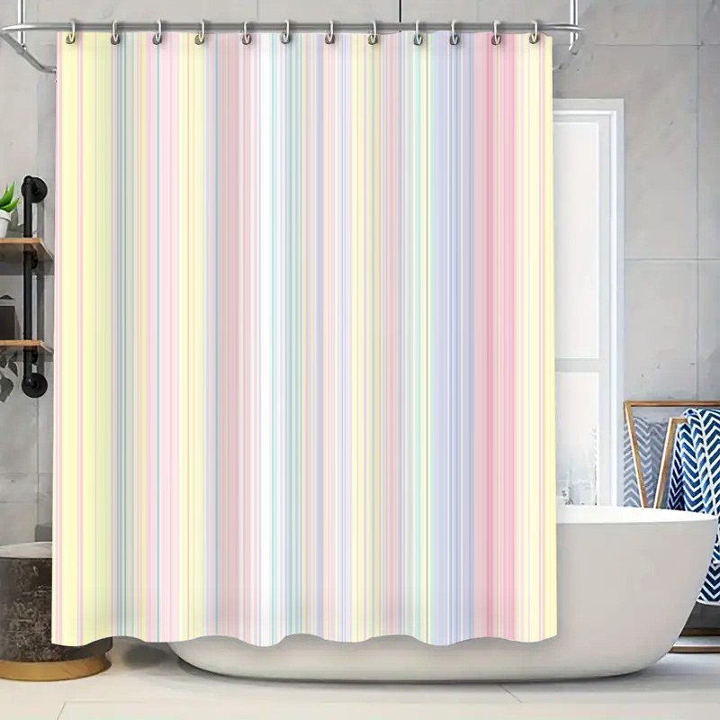 Soft Striped Shower Curtain Pa - đánh giá và giá Home Bathroom Colors