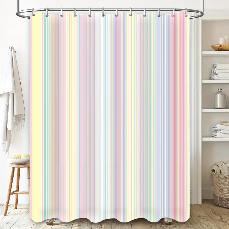 Soft Striped Shower Curtain Pa - đánh giá và giá Home Bathroom Colors