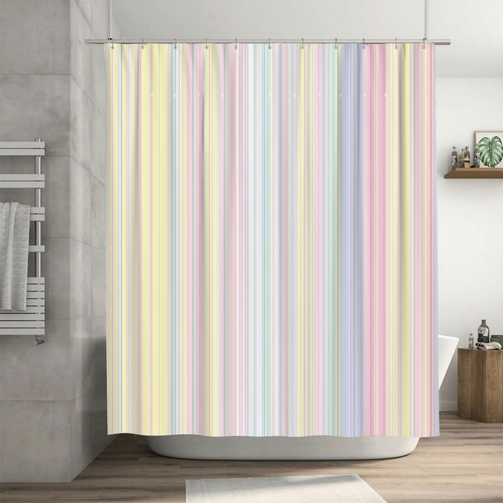 Soft Striped Shower Curtain Pa - đánh giá và giá Home Bathroom Colors