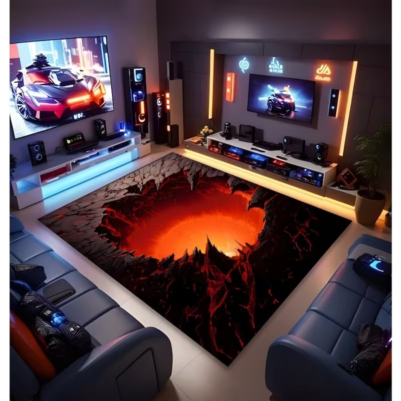 3D Carpet Illusion Design with - đánh giá và giá Home Goods Bathroom Decor