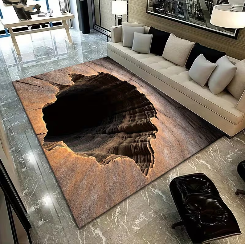 3D Carpet Illusion Design with - đánh giá và giá Home Goods Bathroom Decor