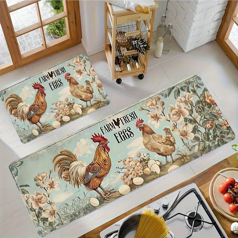 Farm Rooster And Flower Kitche - đánh giá và giá Home Goods Bathroom Sets