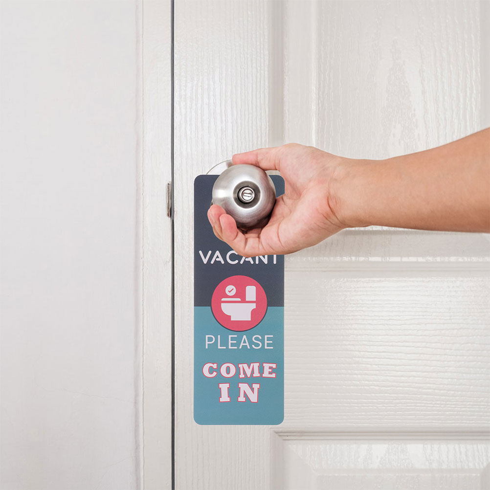 2Pcs Double-Sided Toilet Door  - đánh giá và giá Home Bathroom Occupied Sign