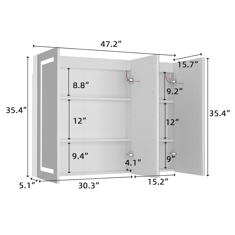 Lighted Medicine Cabinet with  - đánh giá và giá Home Bathroom Door