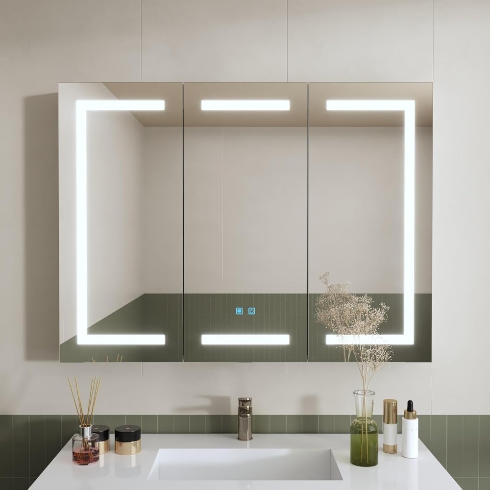 Lighted Medicine Cabinet with  - đánh giá và giá Home Bathroom Door