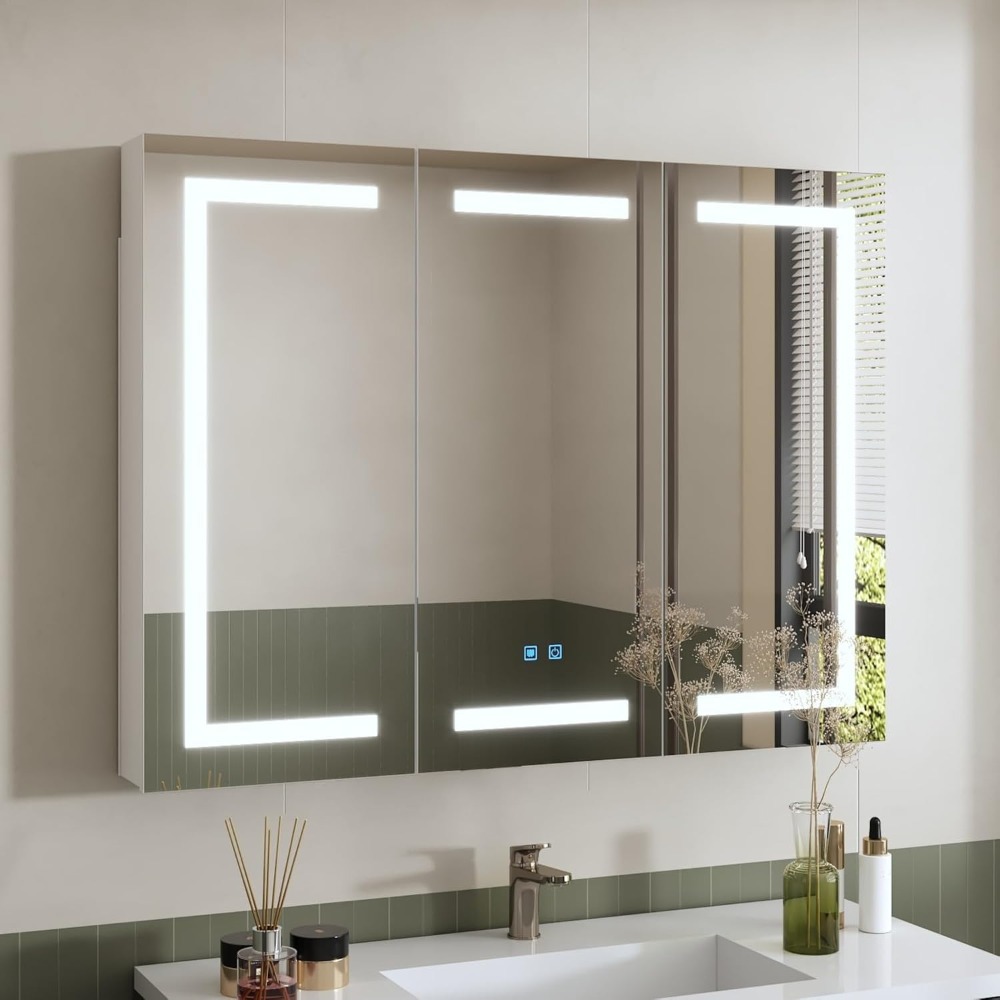 Lighted Medicine Cabinet with  - đánh giá và giá Home Bathroom Door