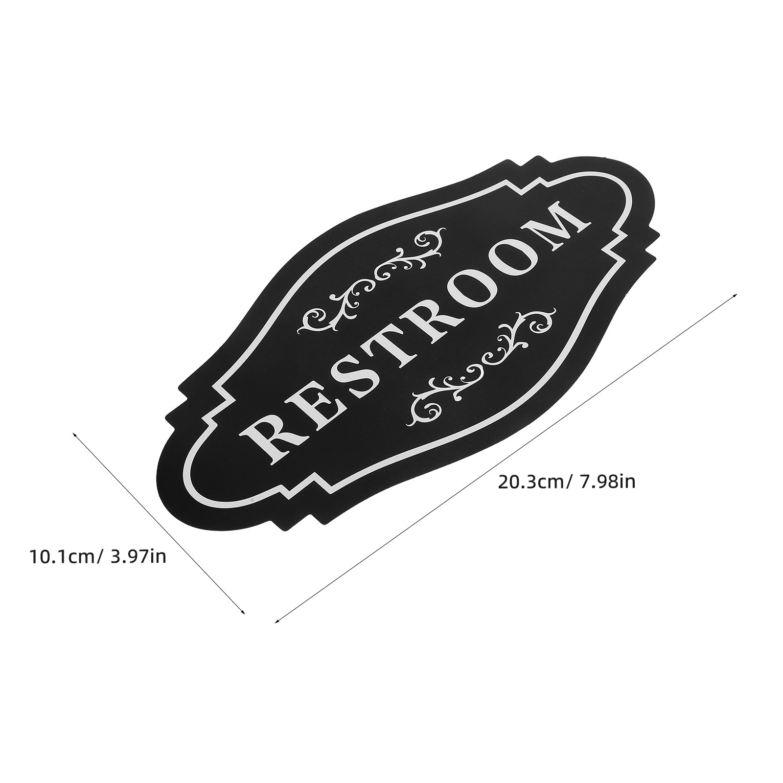 4Pcs Restroom Vinyl Decal Blac - đánh giá và giá Home Bathroom Door