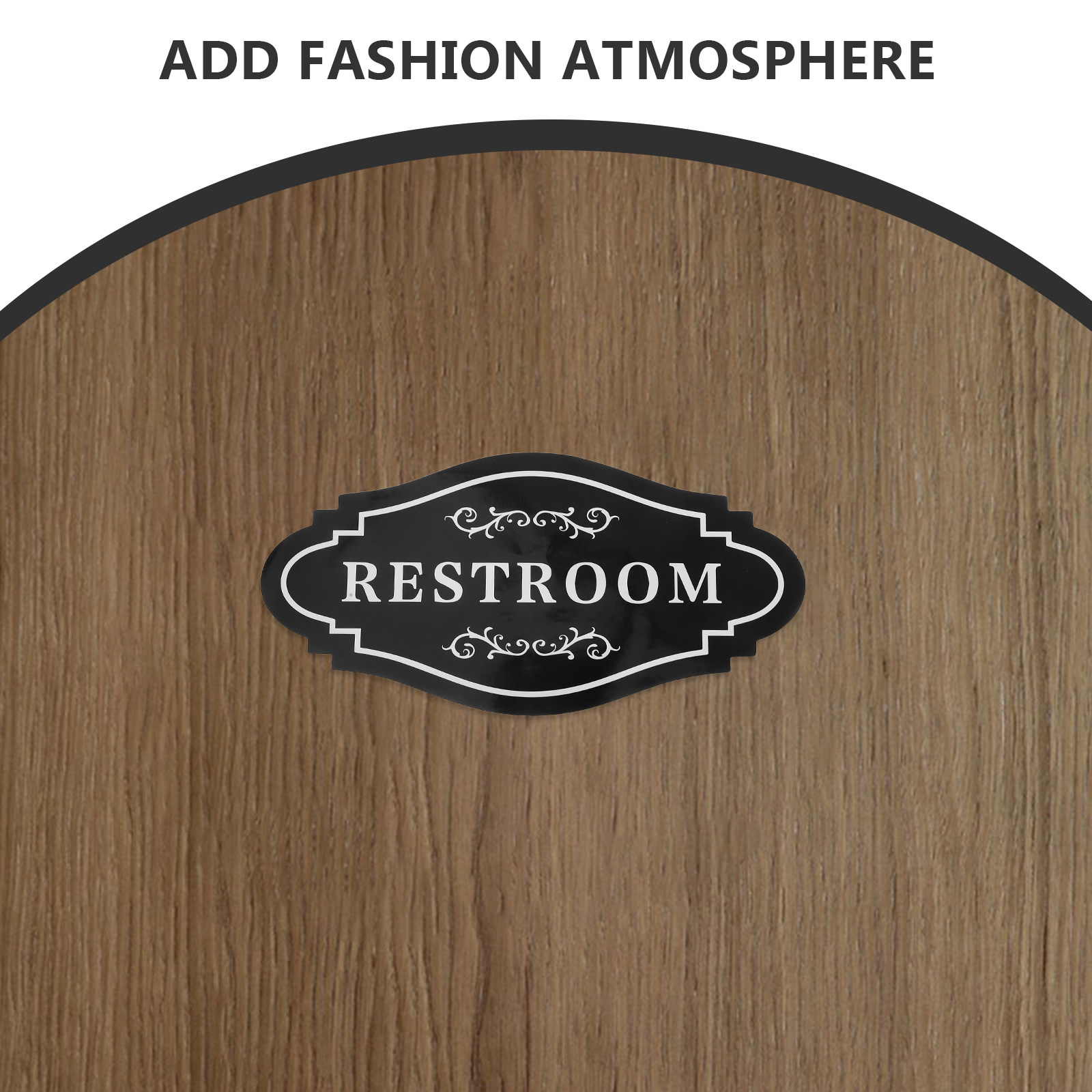 4Pcs Restroom Vinyl Decal Blac - đánh giá và giá Home Bathroom Door