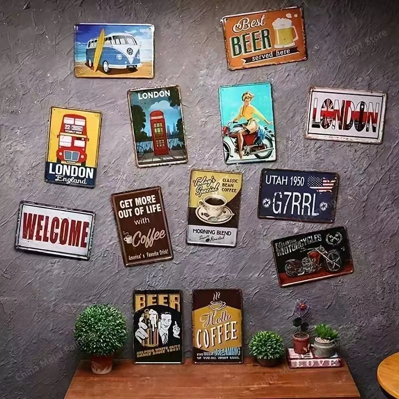 Metal Wall Art Poster - Stylis - đánh giá và giá Home Bathroom Wall Decor