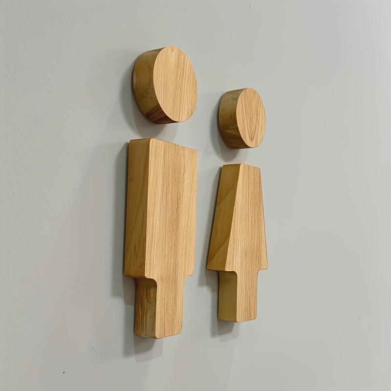2PCS Wooden Bathroom Sign for  - đánh giá và giá Home Bathroom Door