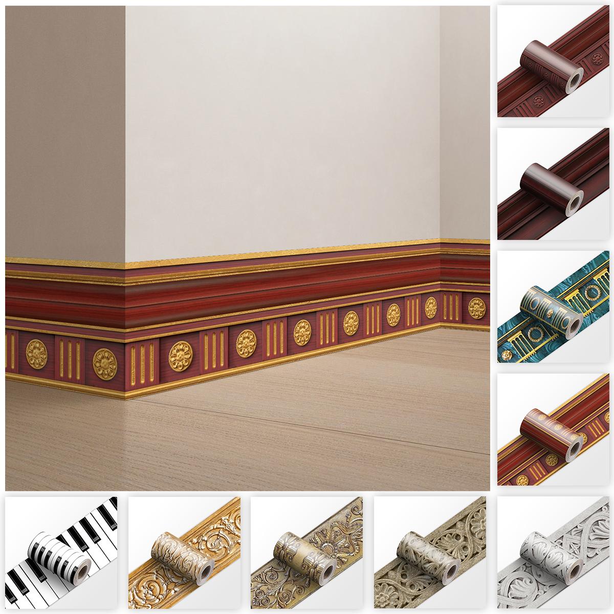 Decorative Self Adhesive Skirt - đánh giá và giá Home Bathroom Floor Tiles