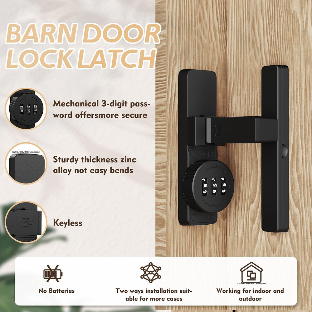 Security Barn Door Lock 3-Digi - đánh giá và giá Home Bathroom Door