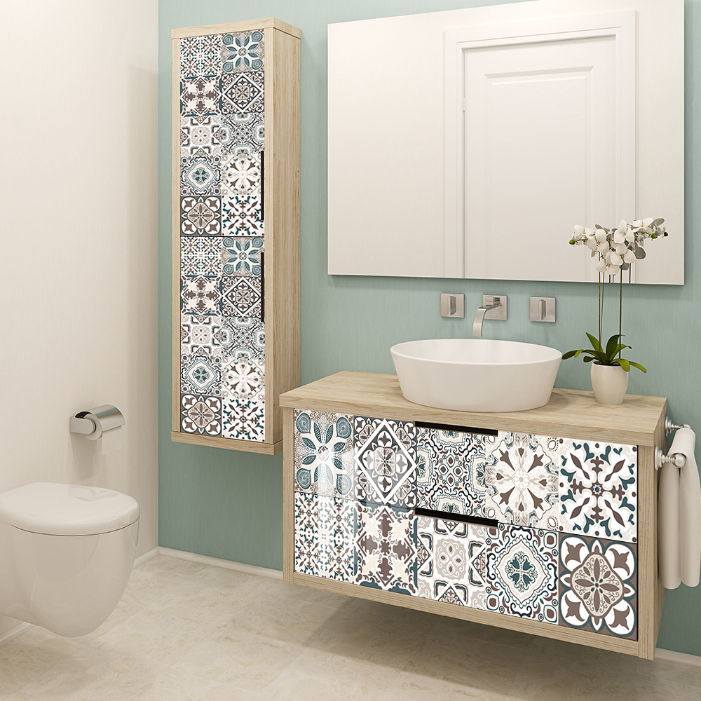 10pcs/set European Style Cryst - đánh giá và giá Home Bathroom Floor Tiles