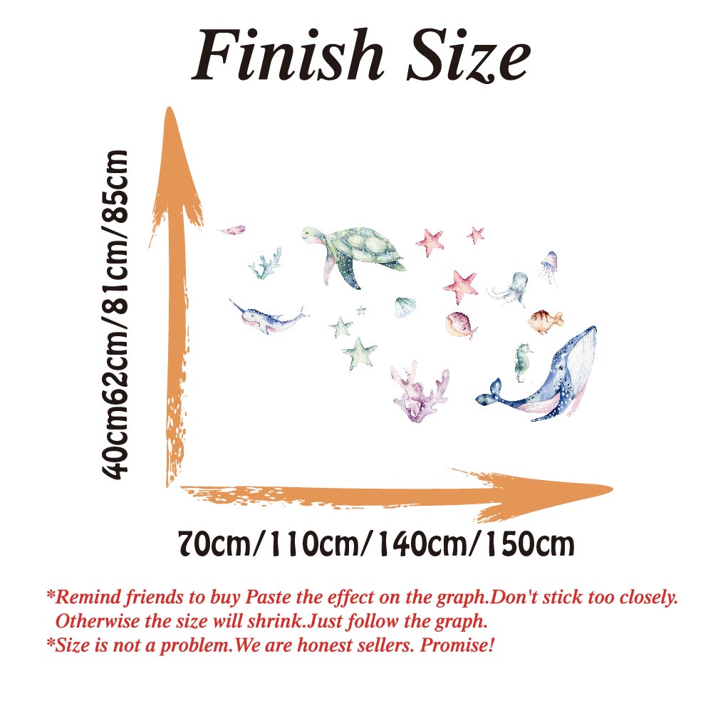Watercolor Sea Life Ocean Wall - đánh giá và giá Home Bathroom Floor Tiles