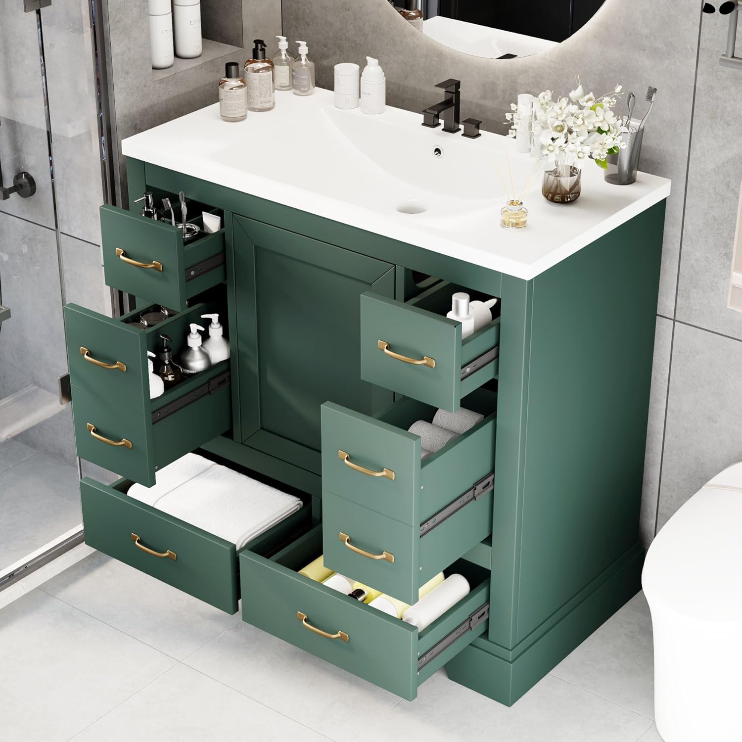 36in Bathroom Vanity Cabinet w - đánh giá và giá Home Bathroom Door