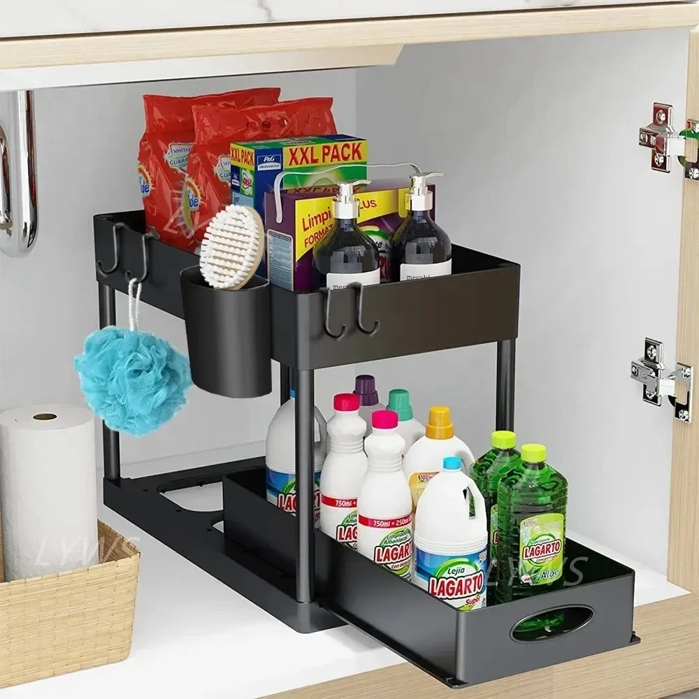 2-Tier Pull Out Under Sink Org - đánh giá và giá Home Depot Bathroom Sink