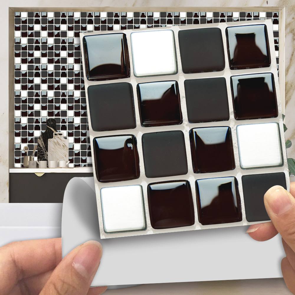 Black & White Marble Mosaic Ti - đánh giá và giá Home Bathroom Floor Tiles