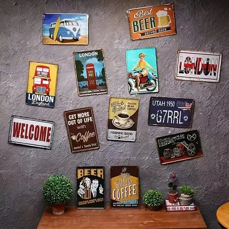 Vintage Bar Metal Signs Bathro - đánh giá và giá Home Bathroom Wall Decor