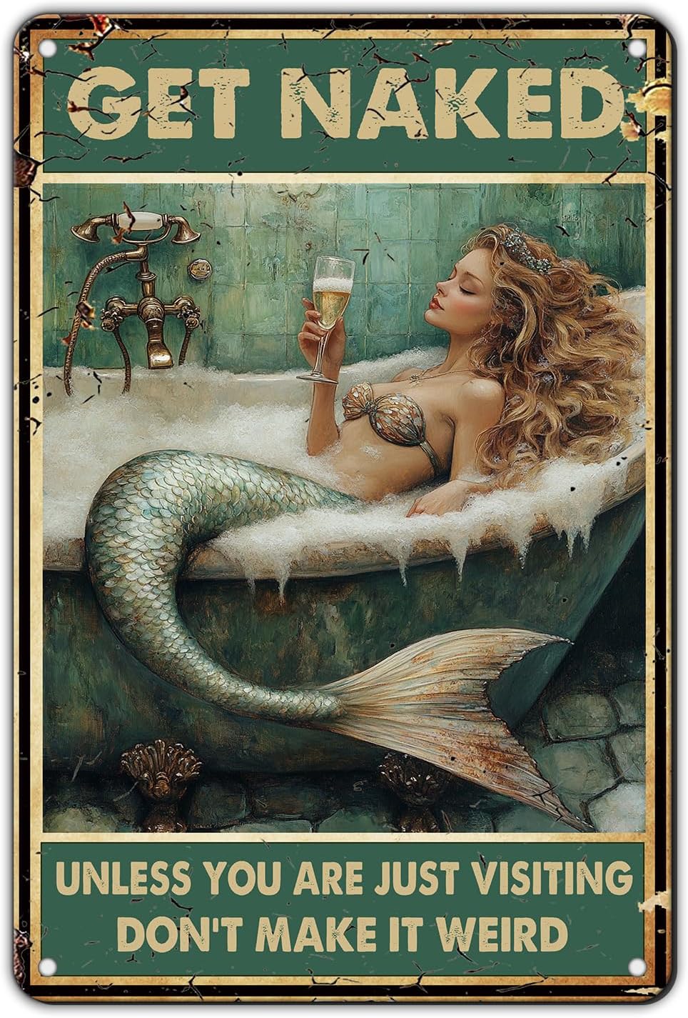 KIYOYO Vintage Tin Wall Decor  - đánh giá và giá Home Bathroom Wall Decor