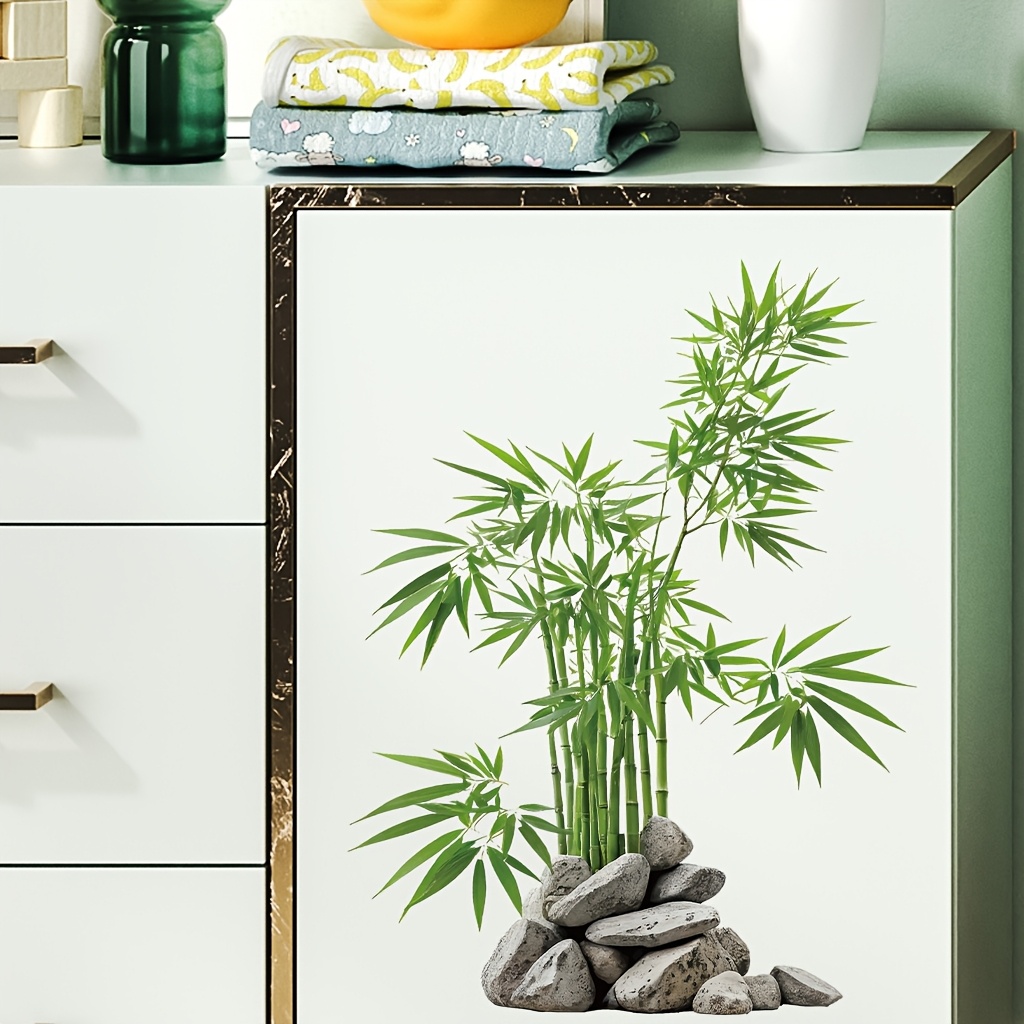Watercolor Green Bamboo Leaf P - đánh giá và giá Home Bathroom Floor Tiles