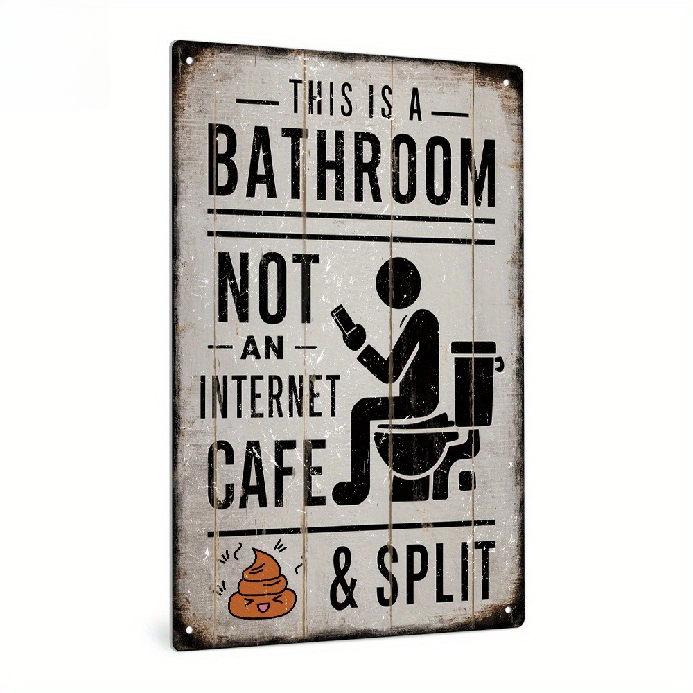 1pc Vintage Metal  Sign, This  - đánh giá và giá Home Bathroom Wall Decor