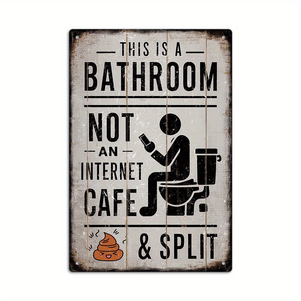 1pc Vintage Metal  Sign, This  - đánh giá và giá Home Bathroom Wall Decor