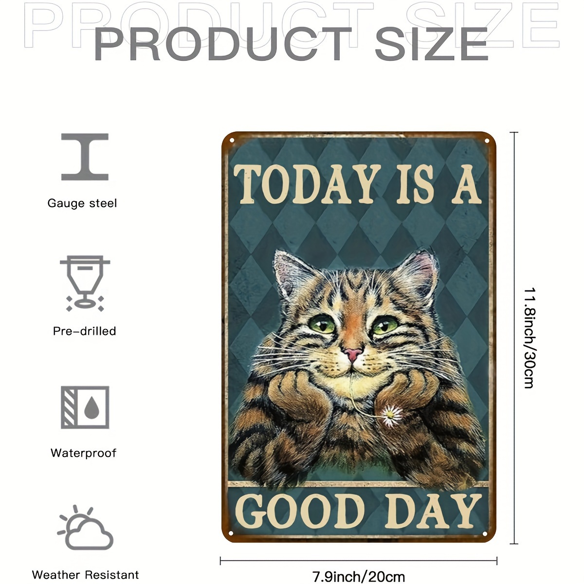 A Metal Tin Sign (8''x12''/20c - đánh giá và giá Home Goods Bathroom Decor