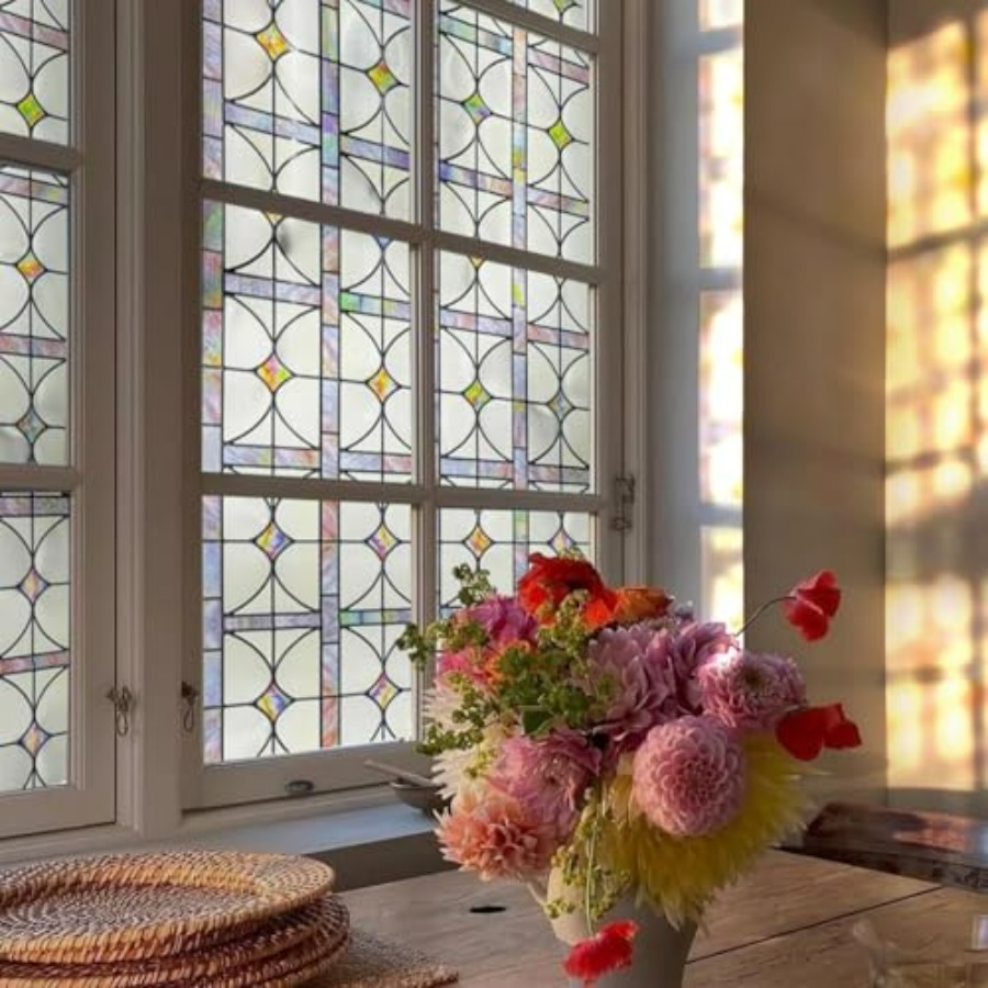 3D Stained Glass Window Film,  - đánh giá và giá Home Bathroom Door