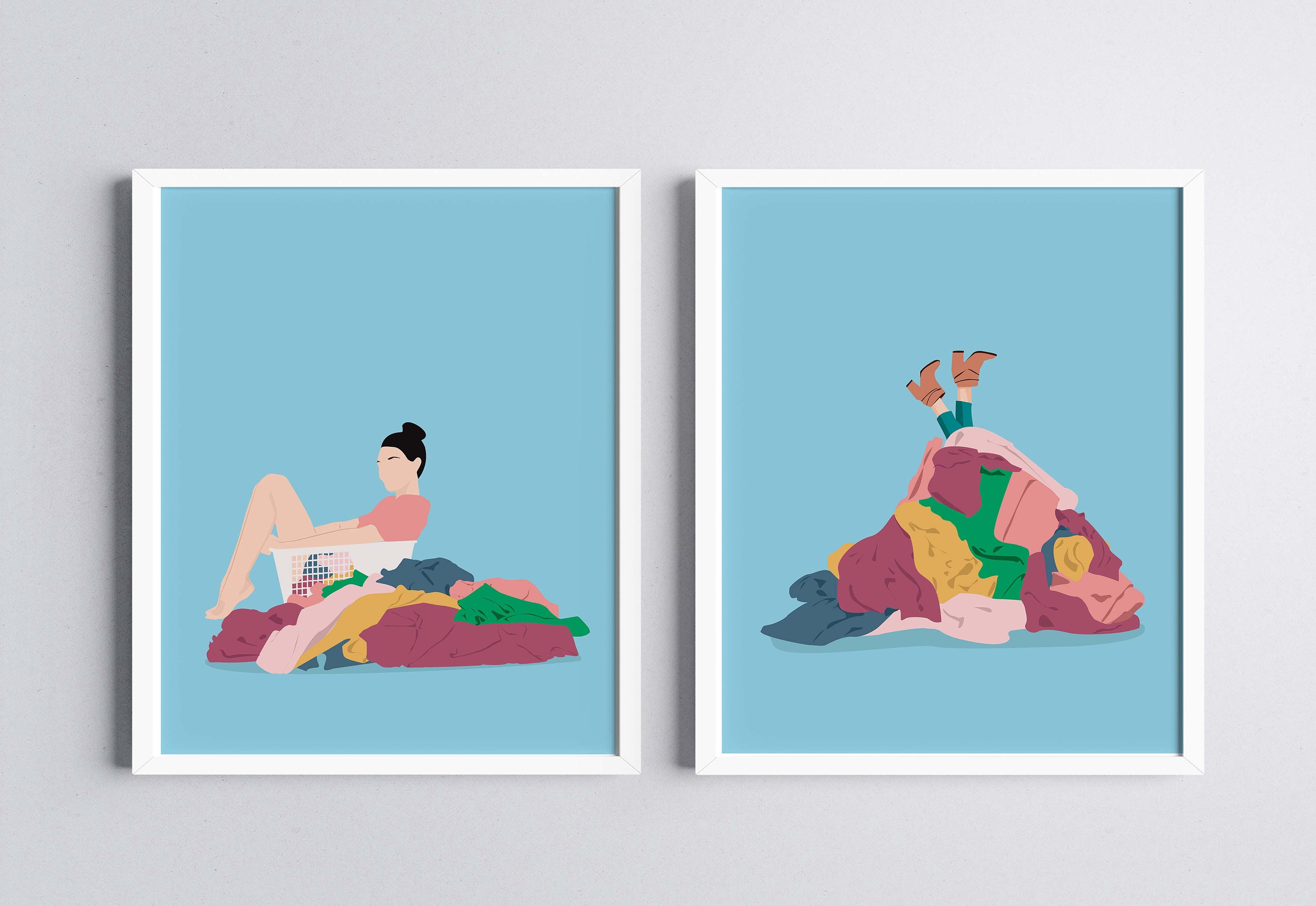Pastel Colors Art Print Laundr - đánh giá và giá Home Bathroom Colors