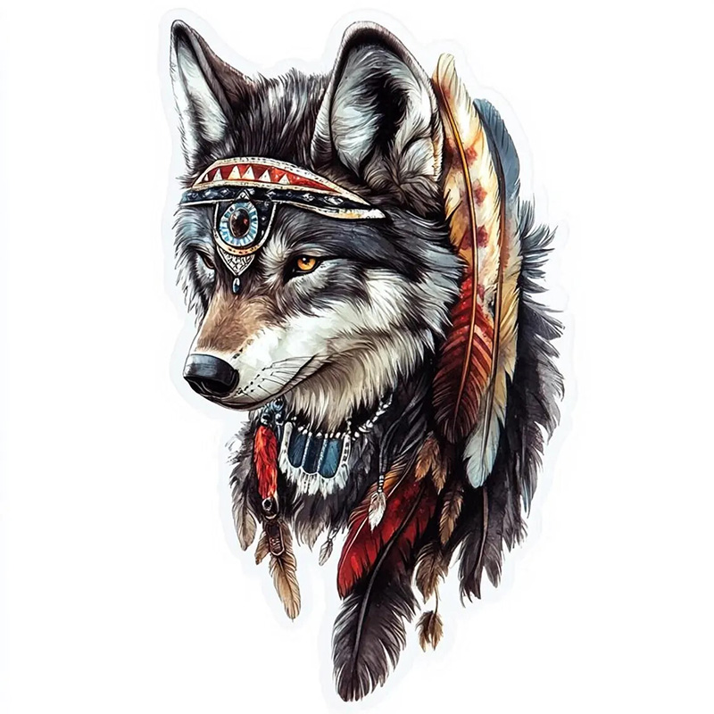 QT36# 1pc Cool Indian Wolf Sti - đánh giá và giá Home Bathroom Floor Tiles