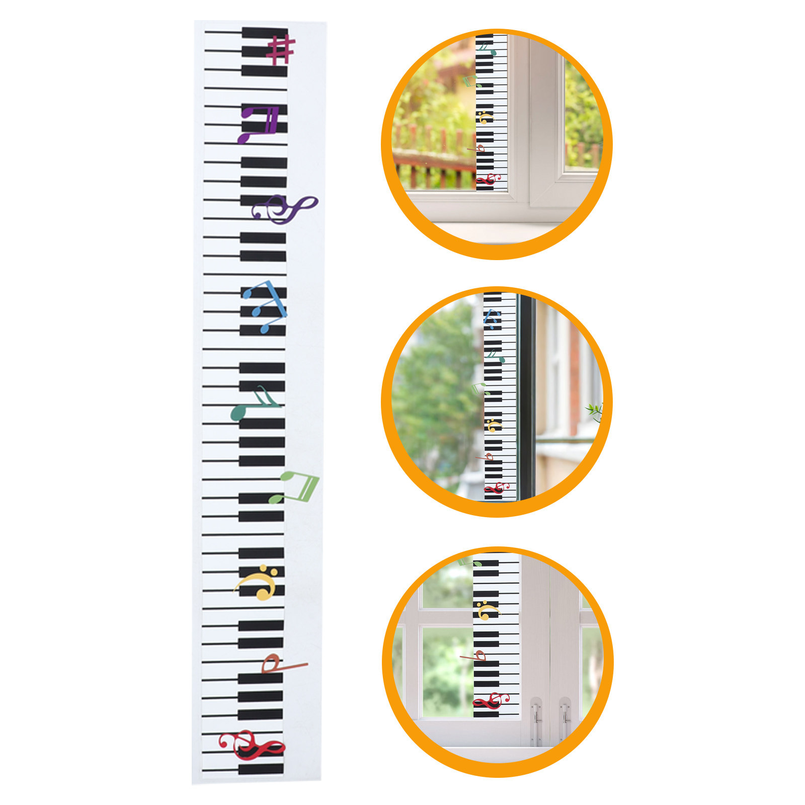 Colorful Music Note Window Cli - đánh giá và giá Home Bathroom Door