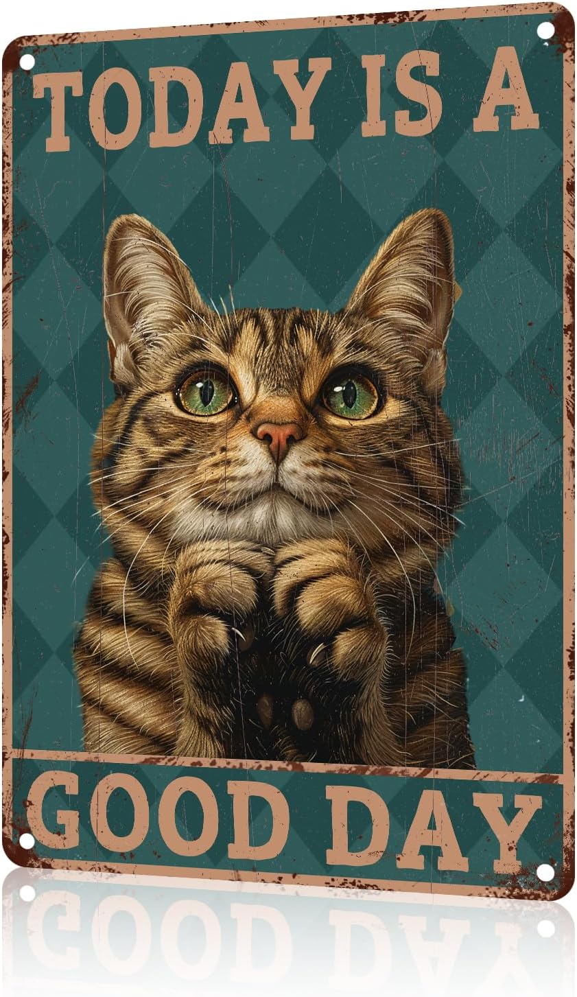 Cat Metal Tin Sign Home  Life  - đánh giá và giá Home Goods Bathroom Decor