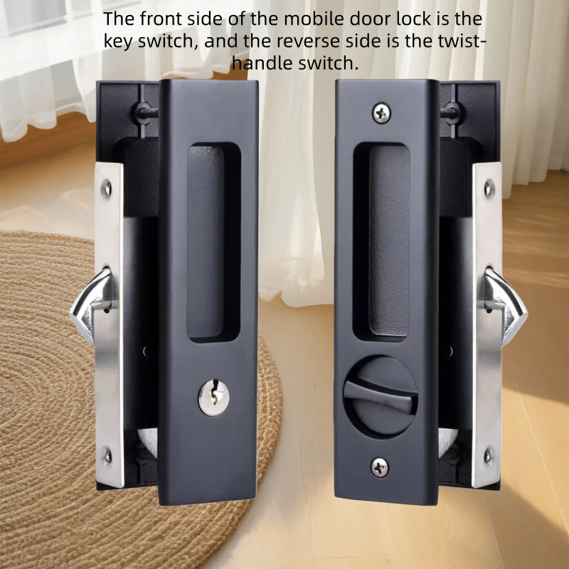Black Sliding Door Lock with K - đánh giá và giá Home Bathroom Door