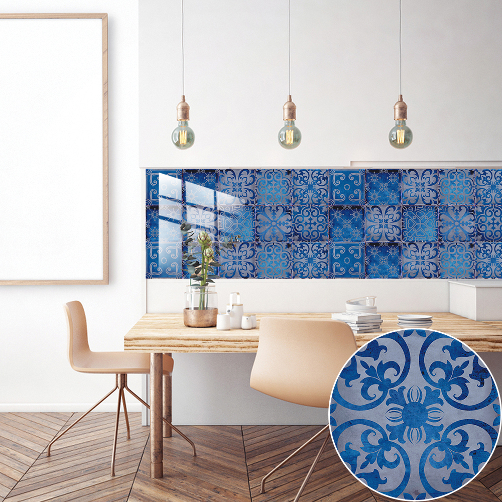 10pcs/set Dream Blue Tile Stic - đánh giá và giá Home Bathroom Floor Tiles